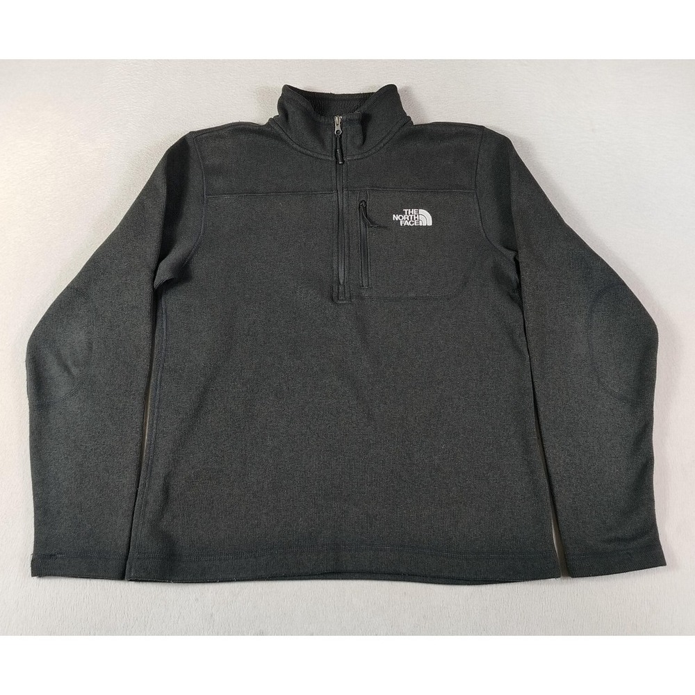 The North Face Pullover Men Medium Black Fleece 1/4 Zip Gorpcore Hiking Outdoors